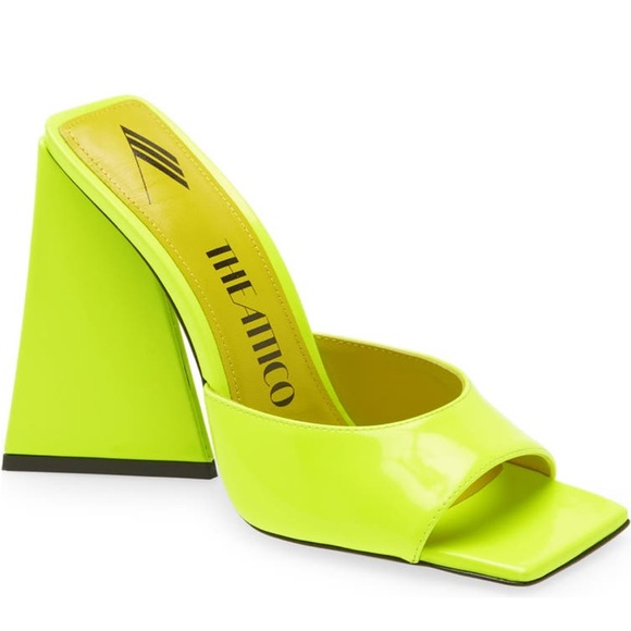 The Attico Devon Slide in Neon Fluo Yellow - Picture 11 of 13